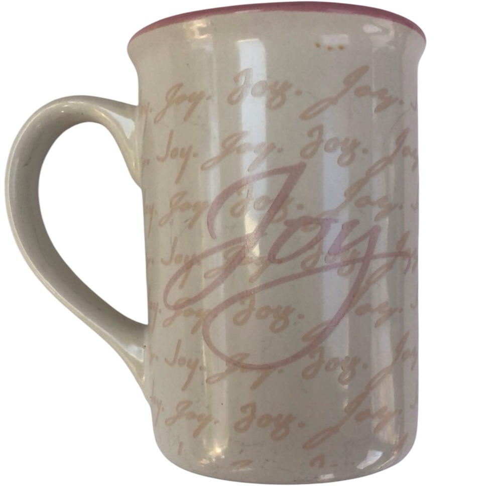 Gibson Joy Pink & White Latte Coffee Mug‎